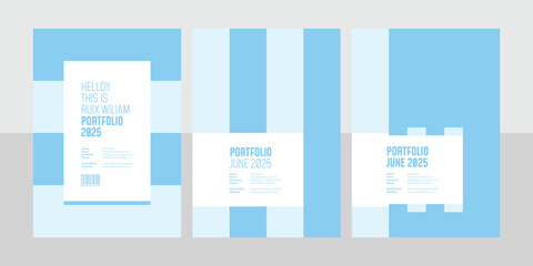 blue portfolio cover