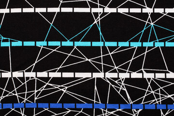 Black fabric with abstract pattern a background or texture