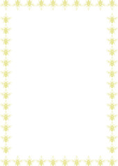 Frame of cute honey bee animal. Honey bee vector illustration. Insect on white background