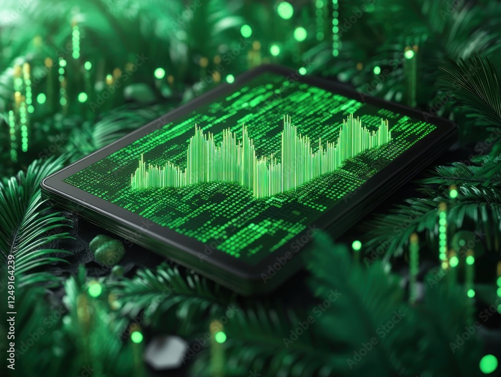 Poster unlock futuristic business insights with a digital tablet showcasing performance metrics and optimiz