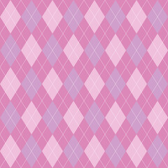 Argyle pattern of geometric rhombus. Harlequin design. Classic diamond shaped textile material for gift wrapping paper, socks, sweater, jumper, other modern textile or paper design.