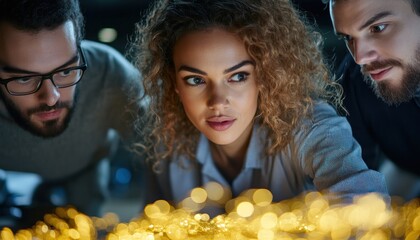 Unlock Marketing Success Diverse Professionals Collaborating on Innovative Strategies through Teamwork and Digital Engagement This image showcases an organized workflow with dynamic interactions