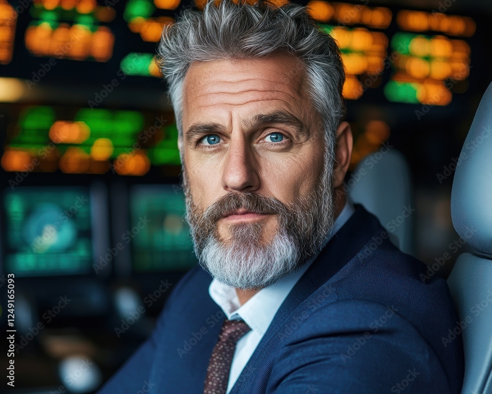 Poster visualize financial success with this high-quality image of a corporate strategist in a professional
