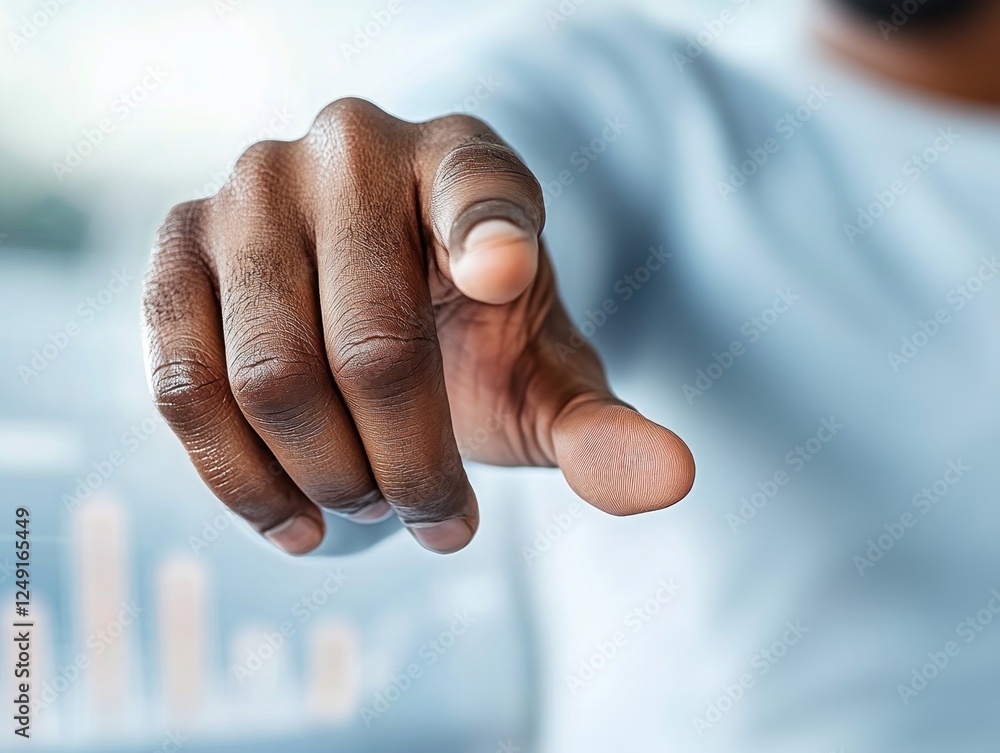 Poster visualize success a business executive expertly presents a dynamic growth strategy using a digital w