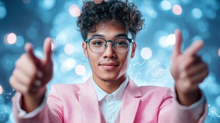 Visualize Your Vision Witness A dynamic scene of an entrepreneur sketching a success roadmap in mid-air using augmented reality tools, unlocking future business potential This captivating image