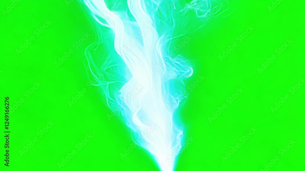 Aufkleber arcs of energy flicker and twist emanating a sense of power and intensity in their flow. green scree