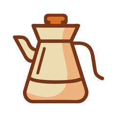 Gooseneck coffee kettle with wooden lid