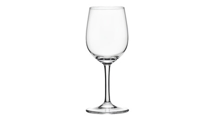 Isolated Tall and Elegant Transparent Wine Glass