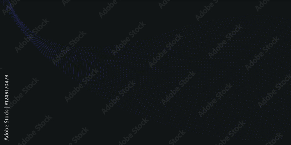 Poster particle stream. purple background with many glowing particles. information technology background.
