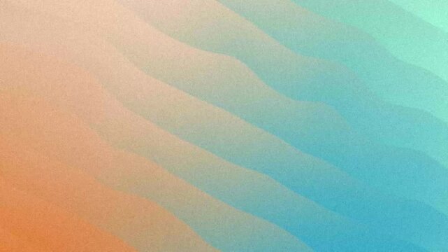 Grainy gradient wavy background, stepped 3d motion graphic. Sand beach papercut texture background. Trendy flowing wallpaper, overlapping backdrop.