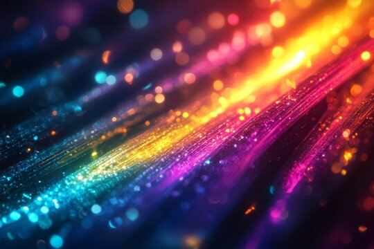 Colorful abstract light streaks forming a dynamic visual pattern