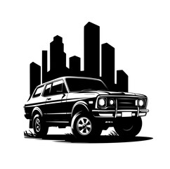 off road adventure atv utv buggy isolated logo vector	