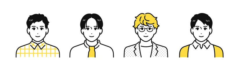 若い 男性 友達 人物 アイコン