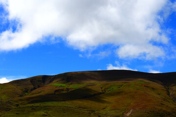 mountain landscape with clouds