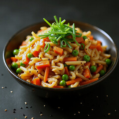 Vibrant Vegetable Fried Rice with Fresh Carrots and Peas