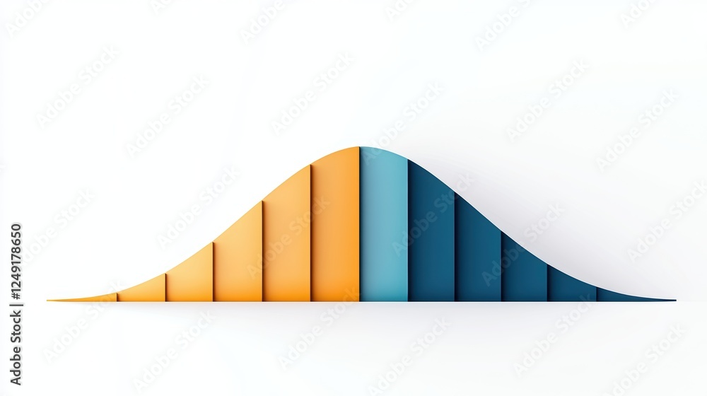 Poster segmented normal distribution curve design