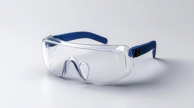 Clear Safety Goggles for Protection Against Workplace Hazards and Eye Injuries in Laboratory and Industrial Settings