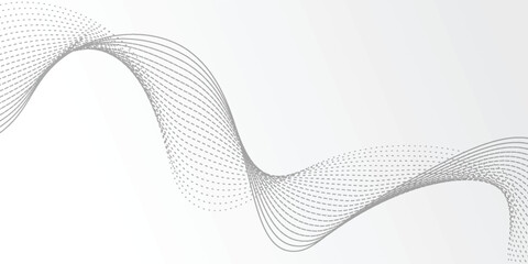 Abstract vector background with black wavy lines. illustration smooth