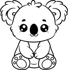 koala cartoon coloring page