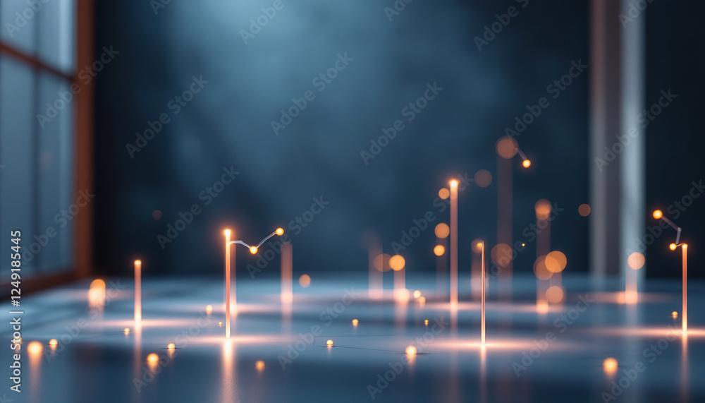 Poster glowing network abstract background with lights