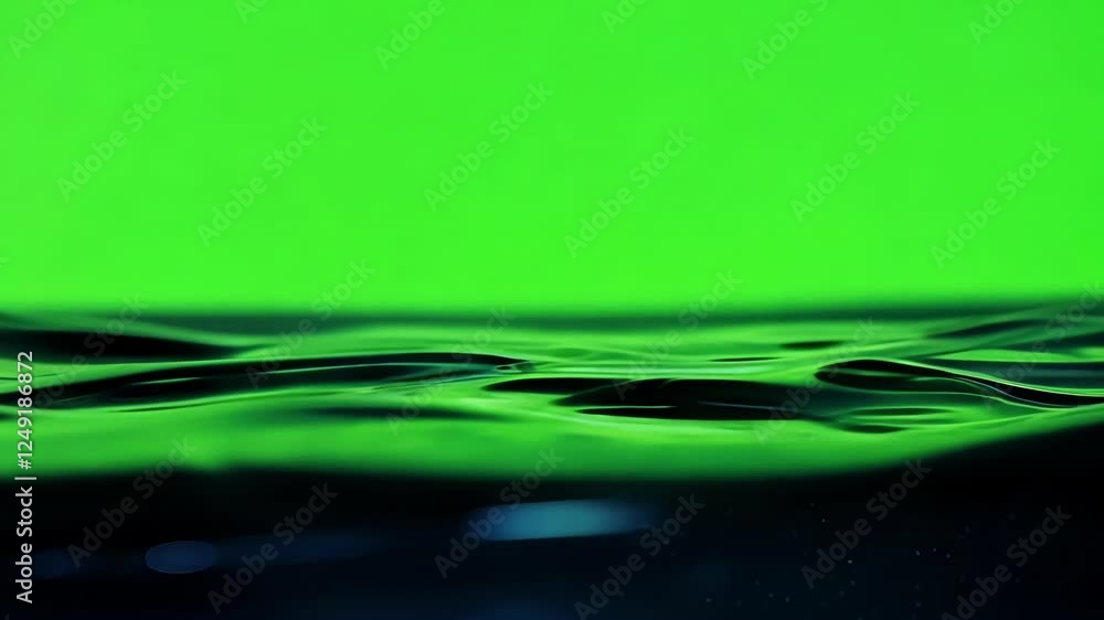 Poster a gentle sheen sparkles on the surface adding depth to the dark liquid. green screen chromakey