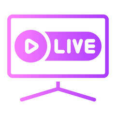 television gradient icon