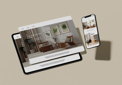 Tablet and Smartphone Mockup 