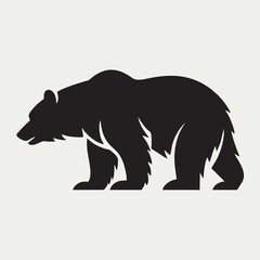 Fototapeta premium Bear Silhouette Draw Animal