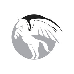Pegasus logo vector illustration template