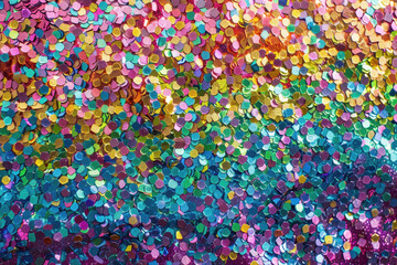 Fototapeta premium Luxurious Rainbow Glitter Confetti Background with Colorful Festive Texture
