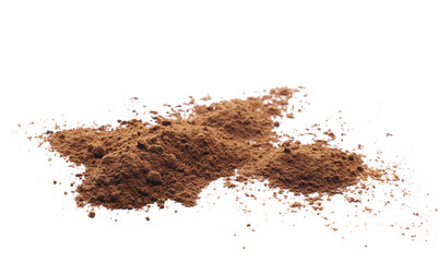 Clove powder pile isolated on white background