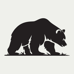 Bear Silhouette Vector Draw Animal