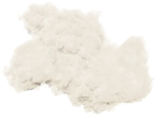 Isolated 3D render cloud PNG on transparent background