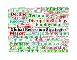 Global Recession Strategies Word Cloud