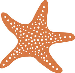 Hand drawn vector illustration of starfish. Isolated sea theme printing for souvenir decoration. Single illustration of marine life. Monochrome drawing of starfish. Ocean aesthetic for interior design