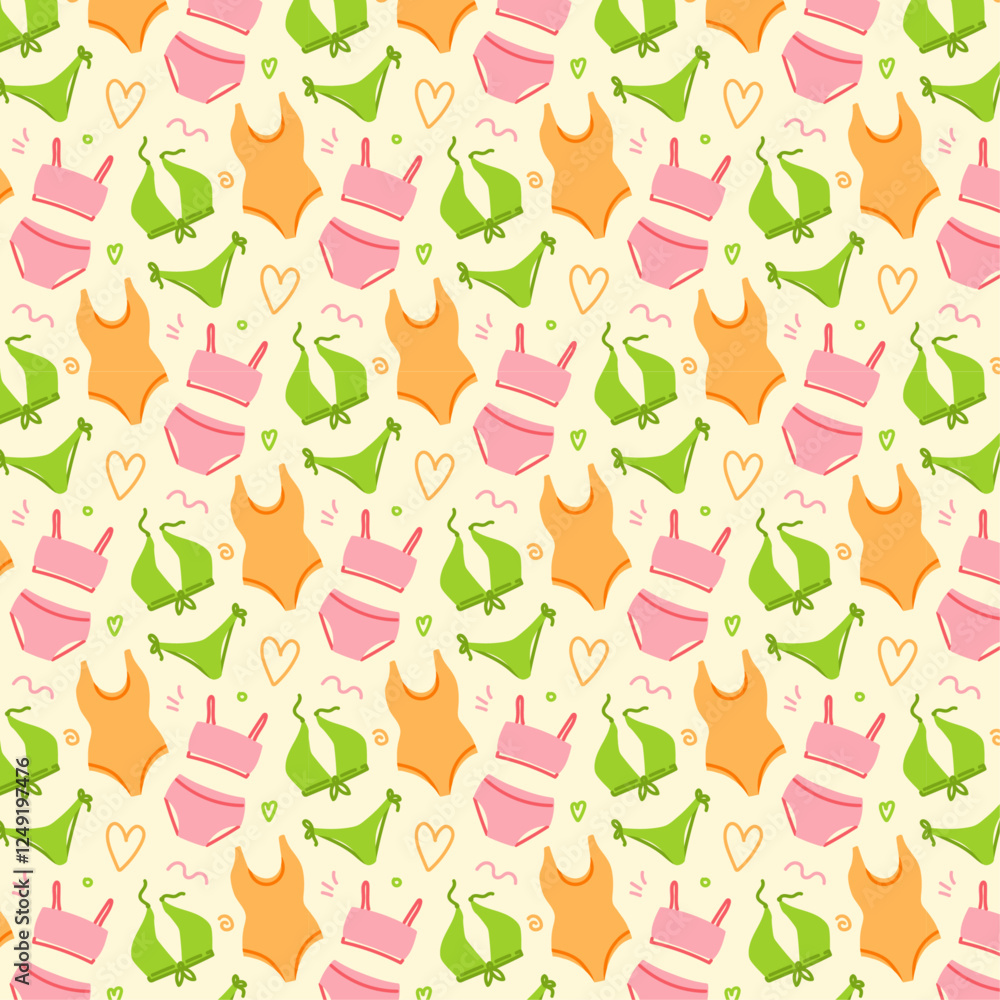 Wall mural Three swimwear pattern