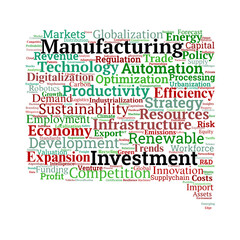 Manufacturing Investment Strategy Word Cloud