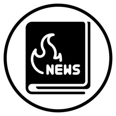 newspaper glyph icon