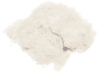 Isolated 3D render cloud PNG on transparent background