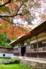 紅葉の種月寺（新潟県）