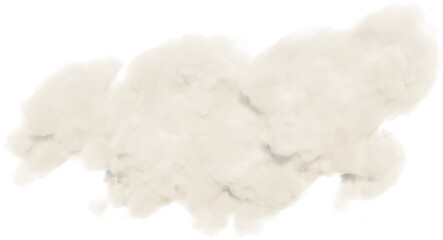 Isolated 3D render cloud PNG on transparent background