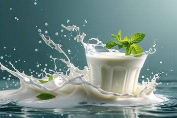 Drifting Milk and Cream: Fresh and Serene Flowing Beverage