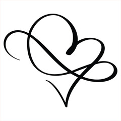 Valentines Hand drawn hearts black 13