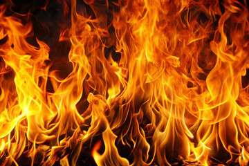 Fiery flames, intense heat, abstract background image, suitable for various designs.