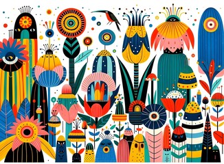 "Jardines de Fantasía: Maravillas Ilustradas"