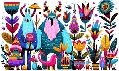 "Jardines de Fantasía: Maravillas Ilustradas"