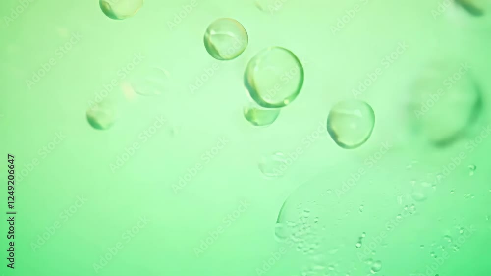 Aufkleber light and airy bubbles creating dynamic shapes and shadows. green screen chromakey