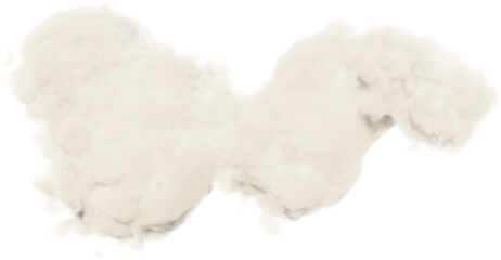 Isolated 3D render cloud PNG on transparent background