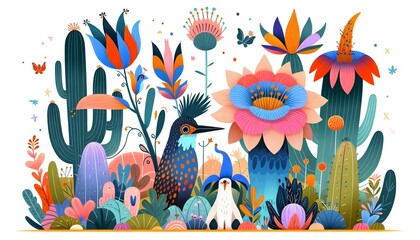 "Jardines de Fantasía: Maravillas Ilustradas"