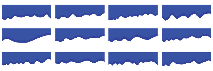 Divider Shape for Website Top and Bottom of vector set 